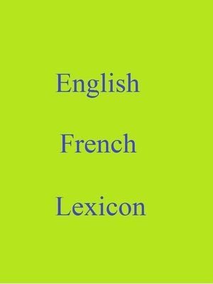 cover image of English French Lexicon